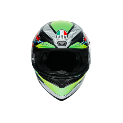 CASCO INTEGRALE AGV K1 MULTI DUNDEE MATT LIME-RED 210281A21 2