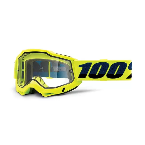 MASCHERA CROSS 100% ACCURI 2 ENDURO YELLOW LENTE TRASPARENTE