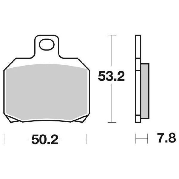 PASTIGLIE FRENO POSTERIORI MOTO SBS 730HF PER X-CAPE / SEIEMMEZZO