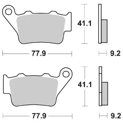PASTIGLIE FRENO POSTERIORE MOTO SBS 675LS 6566756 1