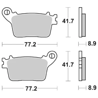 PASTIGLIE FRENO POSTERIORE MOTO SBS 834LS