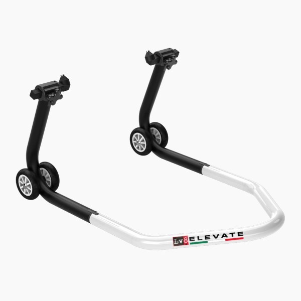 CAVALLETTO ALZA MOTO LV-8 BLACK/WHITE ANTERIORE