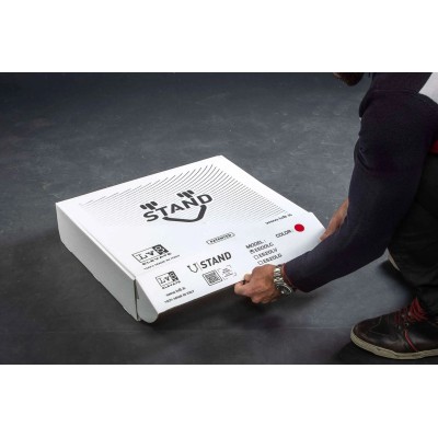 CAVALLETTO ALZA MOTO LV-8 BLACK/WHITE ANTERIORE E600LC 3