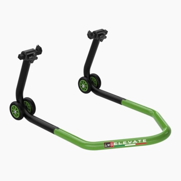 CAVALLETTO ALZA MOTO LV-8 BLACK/GREEN ANTERIORE
