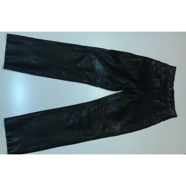 PANTALONE AMERICAN-EAGLE 5 TASCHE NERO PELLE PER CUSTOM/HARLEY